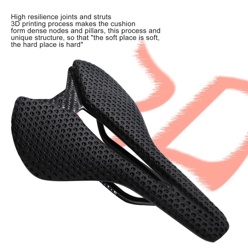 Bike Seat for Men and Women 3D Printed Carbon Fiber