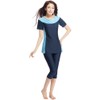 Ababalaya Burkini para mujer con cubierta moderada, 2 piezas, color
