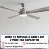 Podoy Ceiling Fan Capacitor CBB61 8uf 2 Wire for Compatible