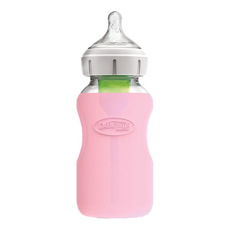 Dr. Brown's Natural Flow Options+ Glass Baby Bottle Sleeves,100% Silicone,9