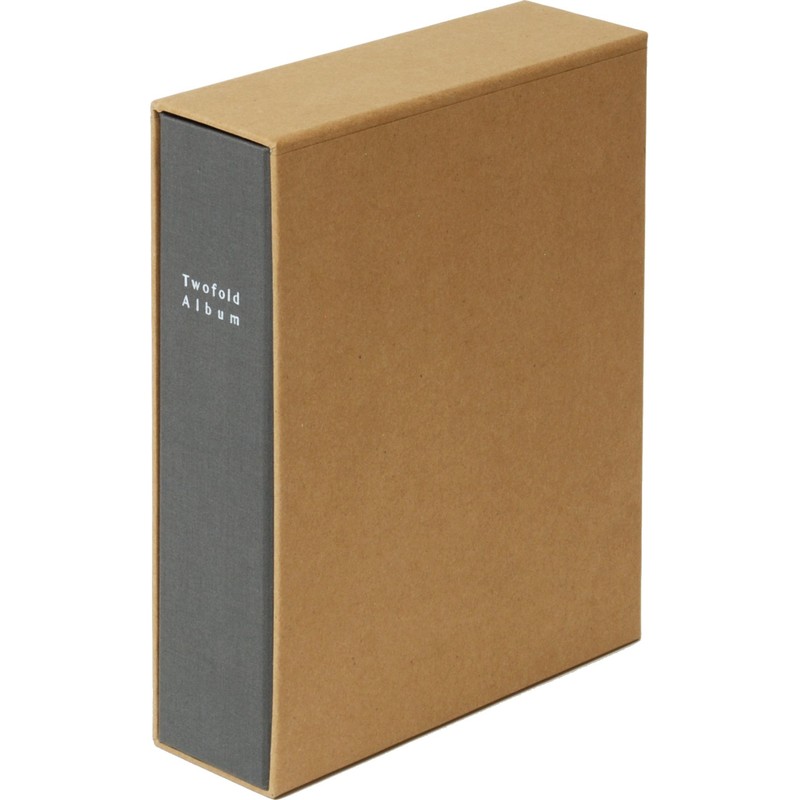 ナカバヤシ 折りたたみアルバム 布表紙 2段ポケット L グレー ア-TPL-161-N