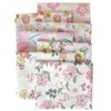 Qililandiy Pink Floral Cotton Fat Quarters Quilting Fabric, 7 Pieces,