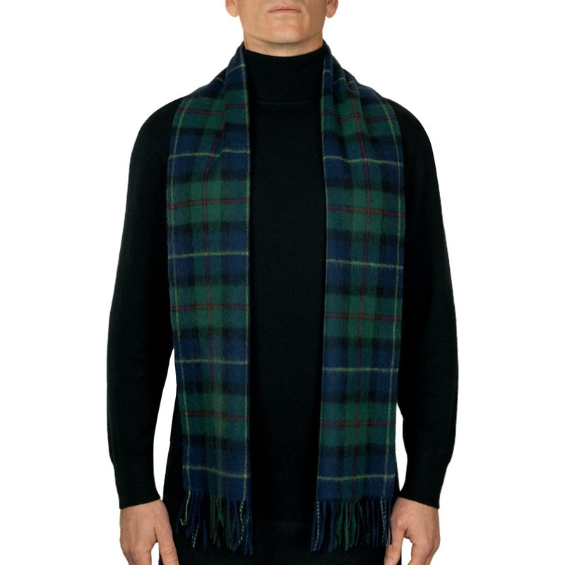 Oxfords Cashmere 100% Lambswool Plaid Tartan Scarf, Macleod