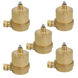Midline Valve S1546-OM-5 Radiator Steam Air Float Vent; Heat Regulator Valve; Angle Mount; 1/8 in. NPT; Chrome Plated Steel (5 Pack), brass