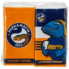 NRL Eels Mascot Pocket Tissues (Pack of 4)