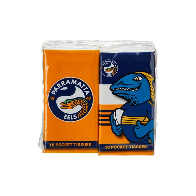 NRL Eels Mascot Pocket Tissues (Pack of 4)