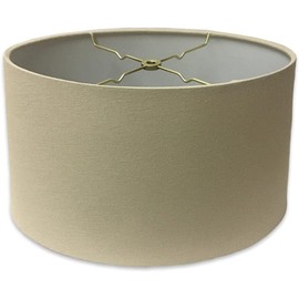 Royal Designs, Inc. Shallow Oval Hardback Lamp Shade, HB-611-16LNBG, Linen Beige, (14 x 8.5) x (16 x 10.5) x 9