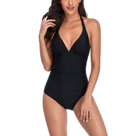EastElegant Women's Nursing Swimwear One Piece Breastfeeding Swimsuits Bikini (Black, Medium)