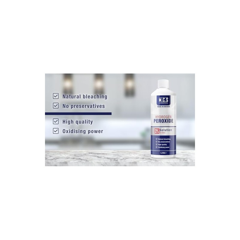 MCS Commercial Hydrogen Peroxide 3%, 1 Litre - 10 Vols