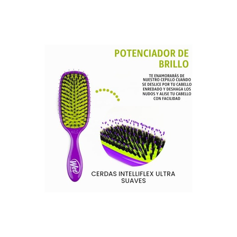 Wet Brush Shine Enhancer Paddle Brush Sky - Cepillo desenredante