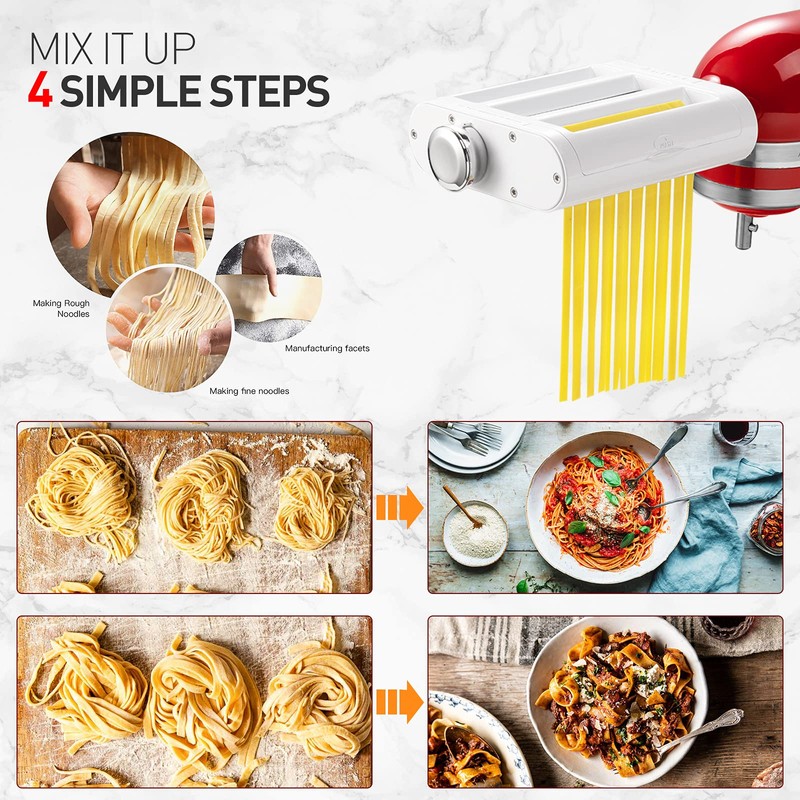 Antree Pasta Maker Attachment 3 in 1 Set for KitchenAid