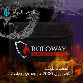 Atrisec Small Fireproof Bag (8 x 5 inch), Fireproof Money Bag for Cash, Safe Bank Bag, Money Organizer for Cash (2-Pack)