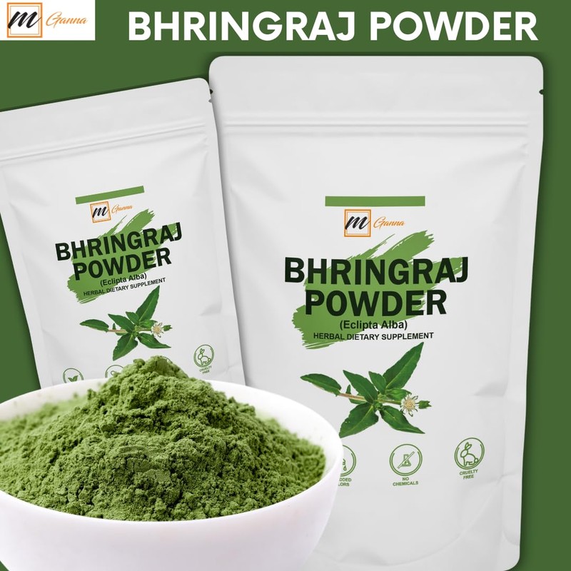 mGanna 100% Natural Bhringraj Powder Pure Eclipta Alba For Hair