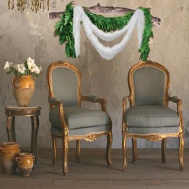 White Christmas Tree Garland, Shag Swag, Faux Fur Decorations, Ornaments, Holiday Home Decor, Accessories, White or Red, Handmade, Fur Accents USA (Snow White, 50' Long)