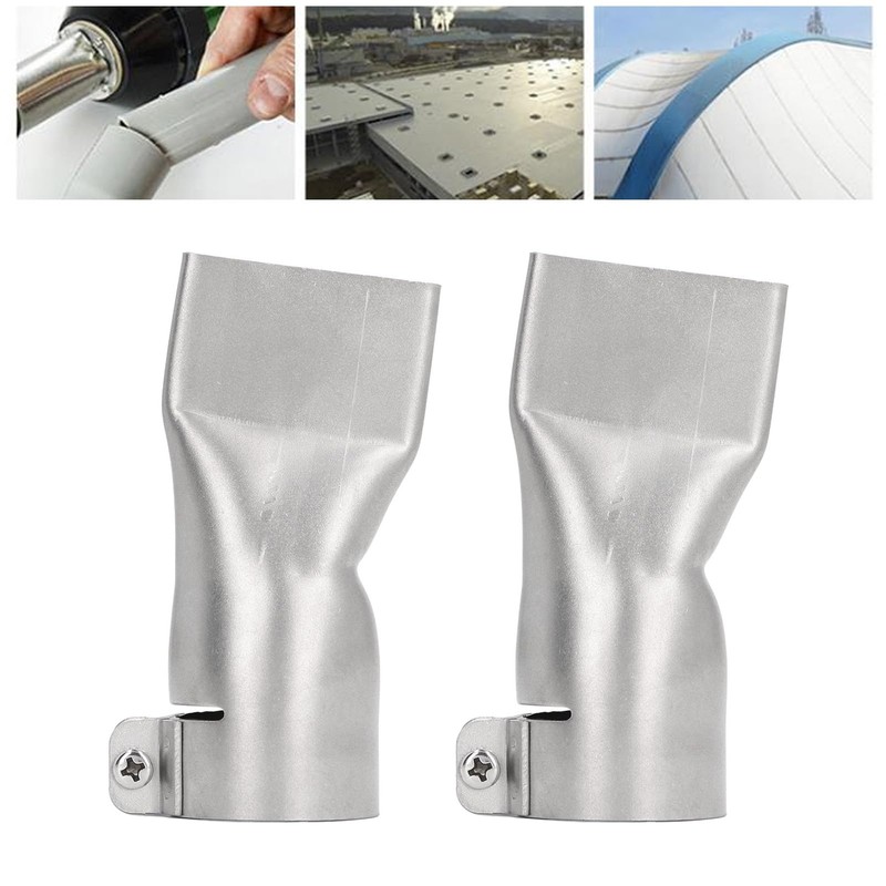 2Pcs Flat Wide Mouth Welding Nozzle, 40mm Stainless Steel Heat