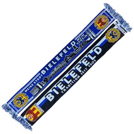 Generisch Bielefeld Scarf Skyline Traditional Since 1905 (Knitted Scarf), Blue, White, Black