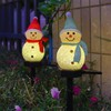 YZYOE 2 Pack LED Solar Powered Rice Grains Snowman Ground
