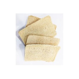 Yuktha Eternal Back to Natural Secrets Everyday Natural Sun Dried Bath Loofah | Body Sponge & Scrubber for Men & Women | Organic Luffa for Bath Shower Skin Exfoliation (Pack of 4)