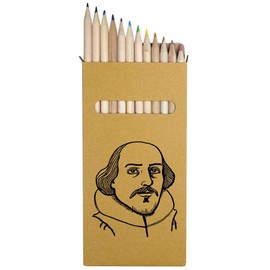 Azeeda 12 x 'William Shakespeare' Long 178mm Coloured Pencils/Pencil Set (PE00066855)