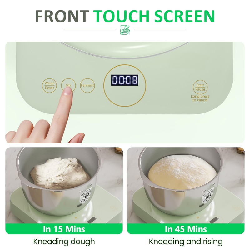 Electric Dough Maker with Ferment & Weighing Function, 5.2QT Dough