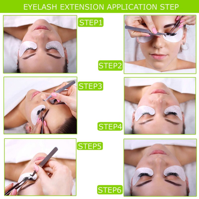 Qleng Eye Pads Lash Extensions Kit, 110 Pairs Hydrogel Patch