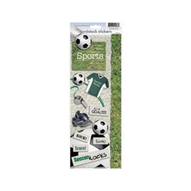 Paper House Productions SSTCX-6E Sport Cardstock Stickers, Soccer