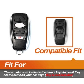 EYANBIS Silicone Key Fob Cover Fit for Subaru Forester WRX Sti Outback XV Crosstrek Impreza BRZ Ascent Legacy GR86 4 Button Keys | Car Accessories | Remote Key Protection Case - Black & Blue