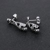 Cool Skull Devil Bone Drop Earring Stud Earrings Stainless Steel