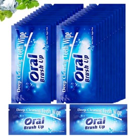 20Pcs Disposable Wipe Oral Finger Brush Up Teeth Cleaning Tools Teeth Whitening Strips for Oral Deep Cleaning Treatments