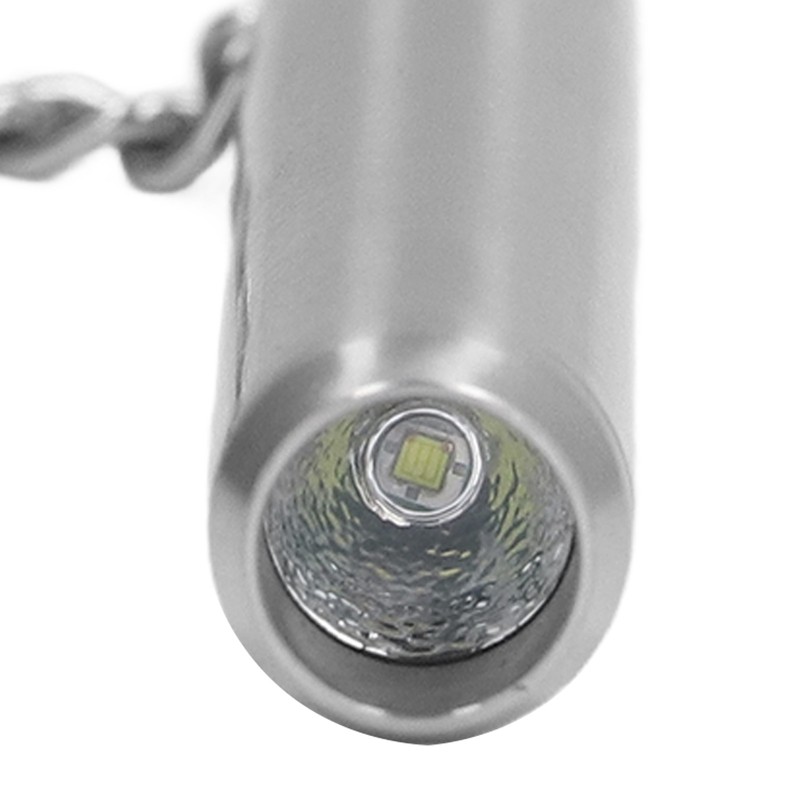 Mini LED Flashlight 500LM 304 Stainless Steel Portable with Snap