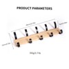 KooNiosio Solid Wood Wall Hanging Coat Rack, Entrance Hanger, Metal