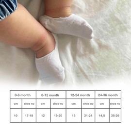 Bistyle Baby No Show Socks 6 Pairs | Newborn Infant Toddlers Anti-Allergic Cotton | Kids Boys Girls Low Cut Ankle Socks (US, Age, 0-6 Months, Pastel)