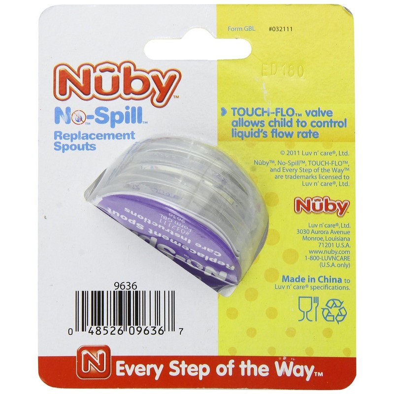 Nuby Replacement Silicone Spouts 12 Pack