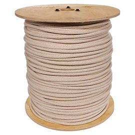 Golberg Solid Braid Construction Cotton Sash Cord – 5/16 Inch Diameter – Durable Cordage (100 Feet, Natural)