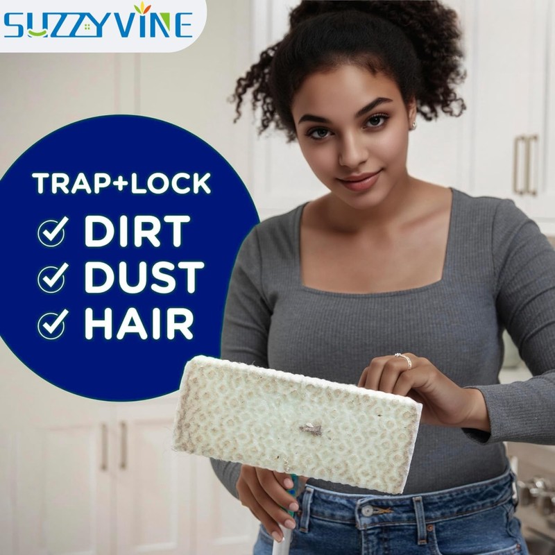 SUZZYVINE Dust Magnet Flash Dry Floor Wipes Flash Dry Mop