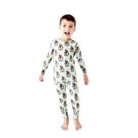 Dreamiere A Good Knight's Sleep Two Piece Pajama Set | Boys-Girls | Bamboo Viscose Toddler Sleepwear | Matching Family Pajama | Lightweight, Comfortable for Sensitive Skin - 10 Years