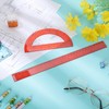 Zonon 2 Pack 12'' Plastic Ruler and 6'' Plastic Protractor