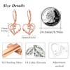Cross Earring 925 Sterling Silver Rose Gold Heart Infinity Earring