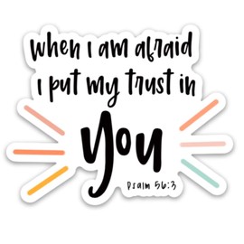 Swaygirls stickers | Do not be afraid | Psalm 56:3 Bible verse sticker | Christian stickers about faith, Jesus, God, the Bible | Scripture quote