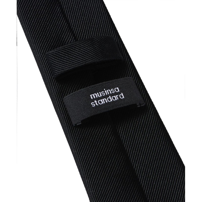 Musinsa Standard Silk Narrow Solid Tie [Black]