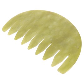 OHPHCALL Jade Scalp Massage Comb Wide Tooth Guasha Tool for Deep Tissue Relief Durable Natural Hair Brush for Relaxation and Skin Care for Daily Use