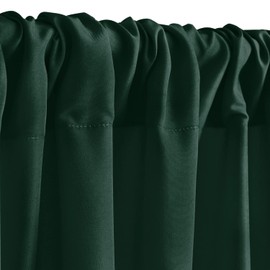 Hiasan Hunter Green Backdrop Curtains for Parties, Polyester Photography Backdrop Drapes for Family Gatherings, Wedding Decorations, 5ftx8ft, Set of 2 Panels