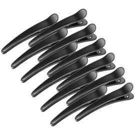 Hair Clips for Styling, Sublaga 12 PCS Non-Slip Colorful Plastic Duckbill Alligator Hair Barrettes Pins for Women, Baby Kids and Girls, 3.5" (12pcs Matte Black)