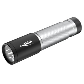 ANSMANN Flashlight, handlamp, LED, Pocket Torch, Aluminium, Silver