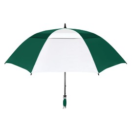 STROMBERGBRAND UMBRELLAS Vented Typhoon Tamer 62" Windproof Waterproof PGA Professional Quality Ultimate Portable Golfers Golf Umbrella for Men and Women, Hunter Green/White, One Size