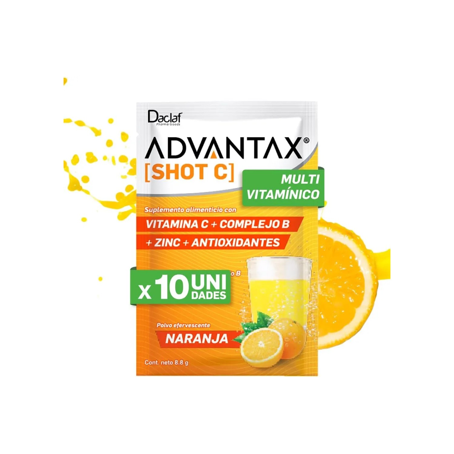ADVANTAX Shot C Suplemento Alimenticio Vitaminas A D E Complejo B ...