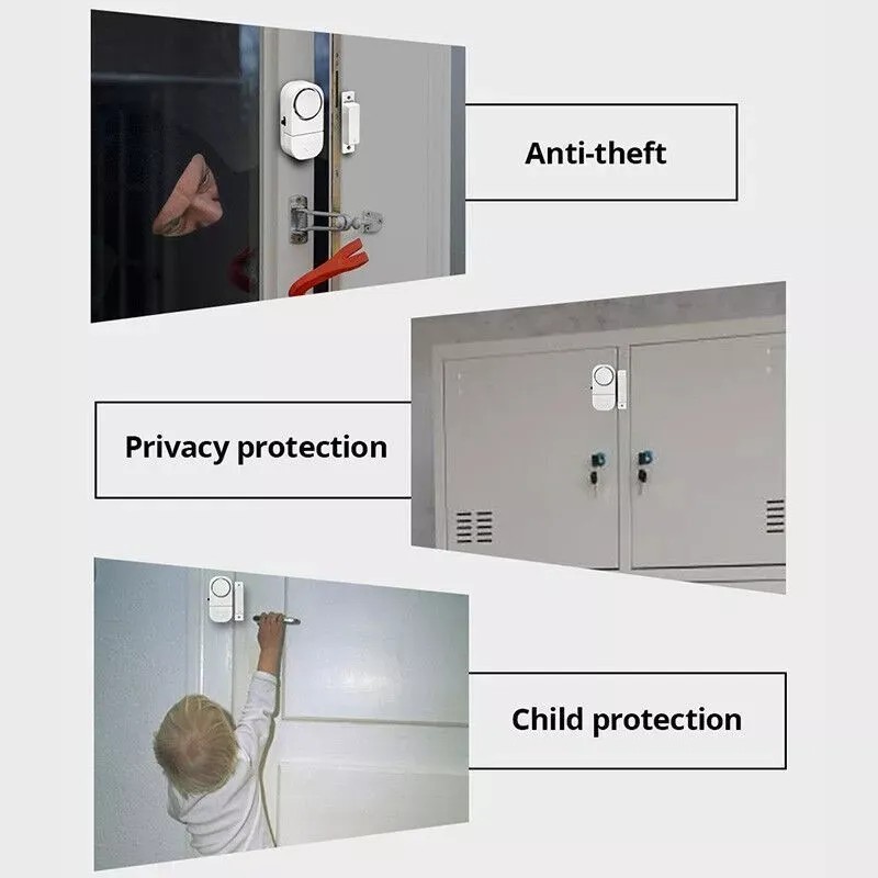 Sensor Para Puertas, Alarma Fuerte 5 Piezas Para Casa