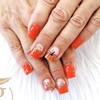 Thanksgiving Day Press on Nails Medium Square Artificial Acrylic Nail