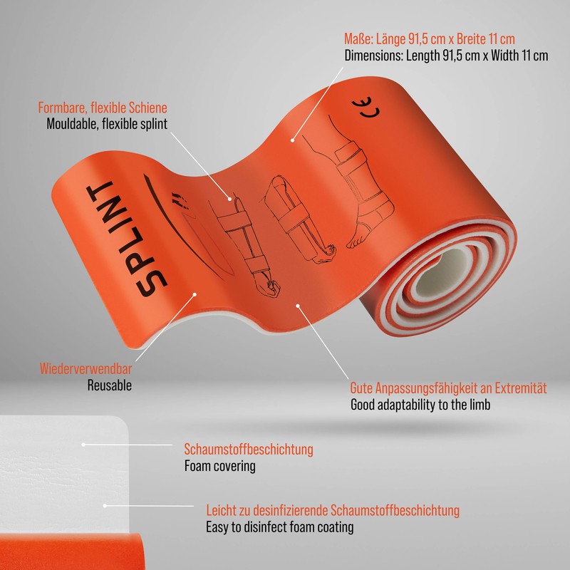 Pulox Set of 2 splint splints 91 x 11 cm