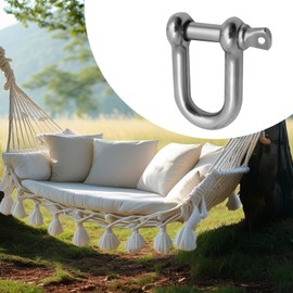 D Shaped Shackle | 10-Pieces Stainless Steel Shackles for Heavy Equipment | Heavy-Duty Rigging Equipment for Transportation Outdoor Sports Camping Trailers Survival